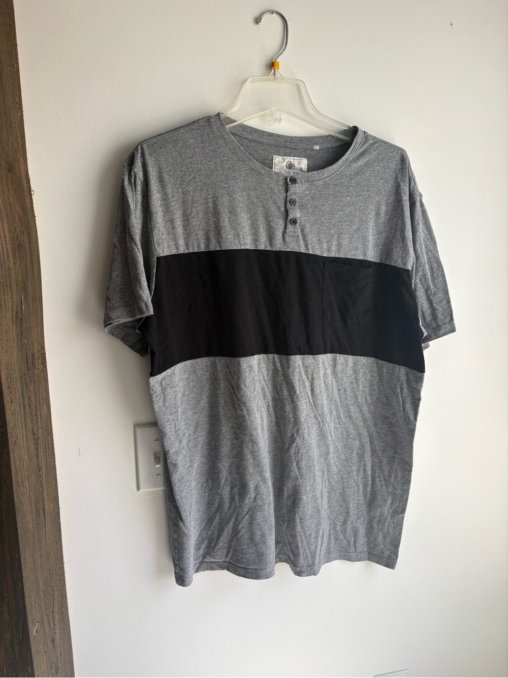 on the byas Gray and Black Short-Sleeve Henley Tee